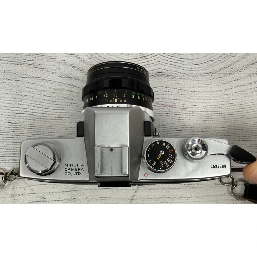 Minolta SRT 101‎ 35mm SLR Film Camera with MC Rokkor-PF 55mm f1.7 Lens Silver